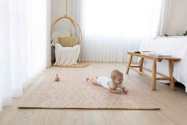 Diamond Jute Kids Padded Play Mat - Family